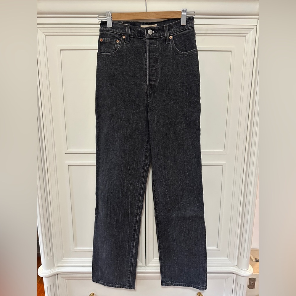 Levi's Ribcage Straight Ankle Black Jeans